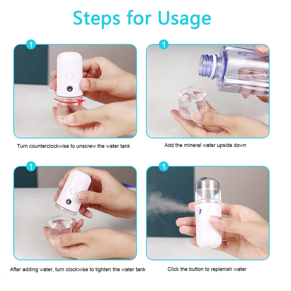 USB Rechargeable Mist Facial Sprayer - The Soulara