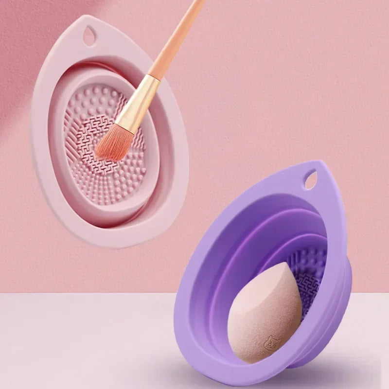 Silicone Makeup Brush Cleaner Bowl - Makeup Accessories USA Online