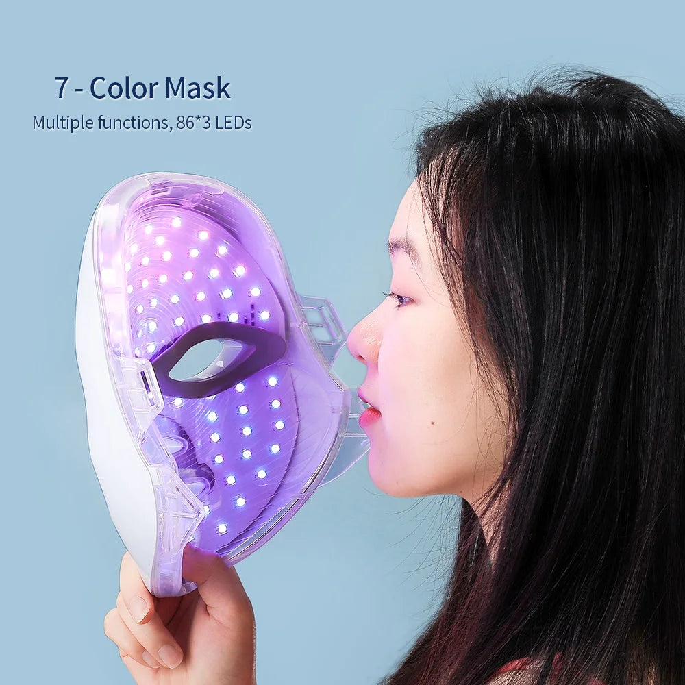 7-Color LED Facial & Neck Mask - Skin Tightening Mask Online