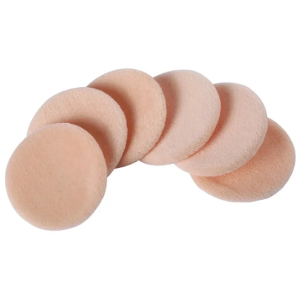 6PCS Round Facial Powder Puffs - The Soulara