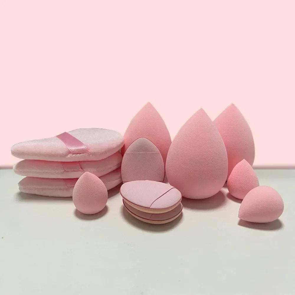 12PCS Velvet Triangle Powder Puffs - The Soulara