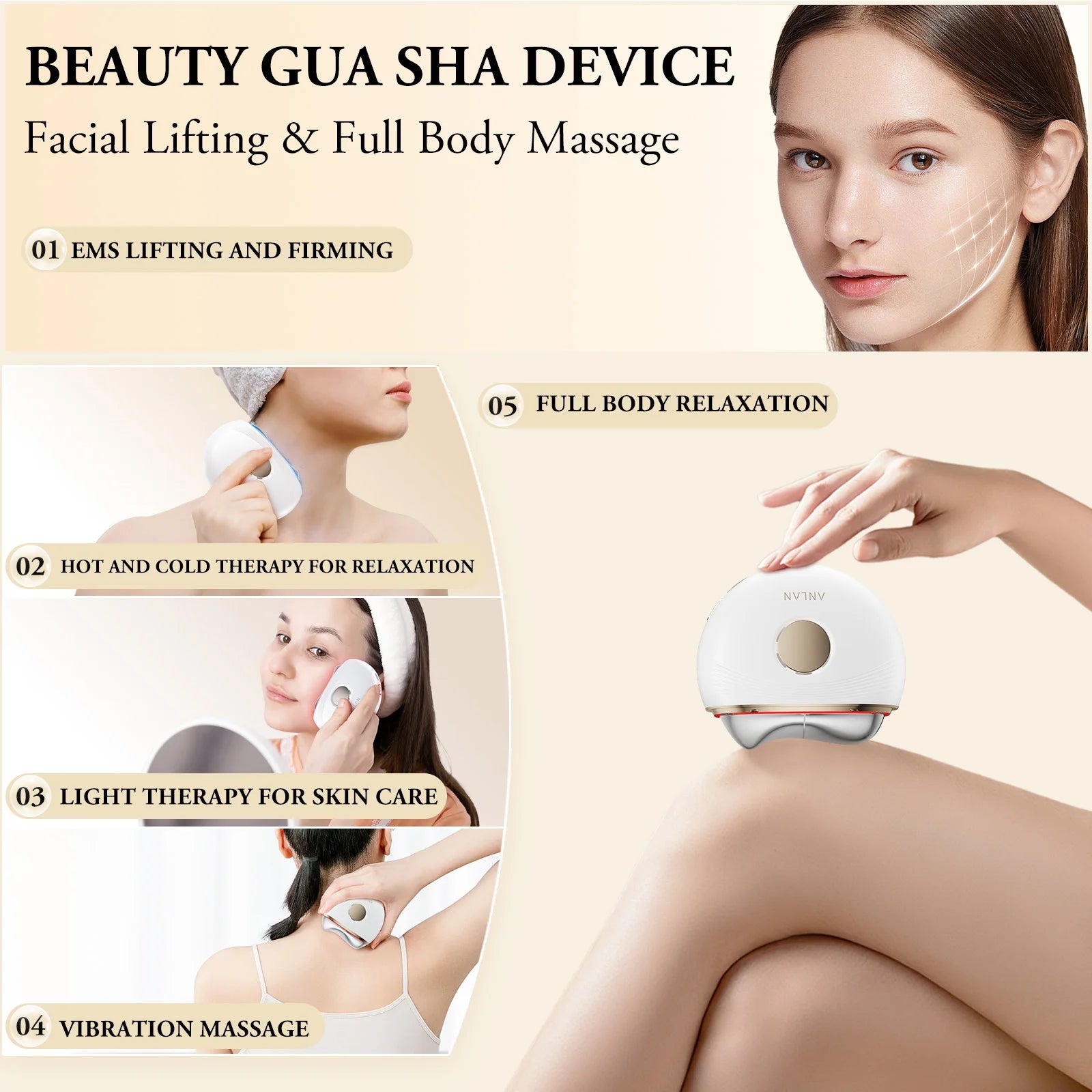 ANLAN Electric Gua Sha Massager - Women's Beauty Products USA Online