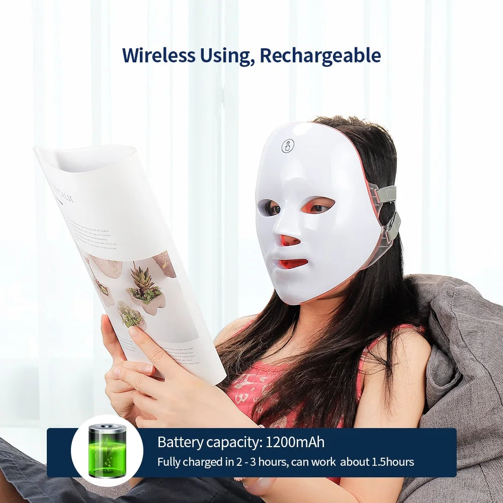 7-Color LED Facial & Neck Mask - The Soulara